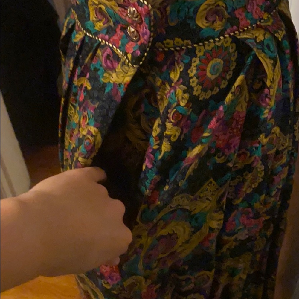 Vintage High Waisted Paisley Skirt - Picture 4 of 5